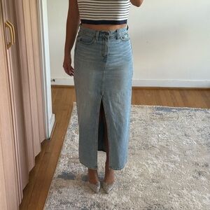 Levi's Light Blue High Rise Denim Skirt